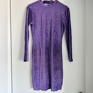 Purple velvet dress. Runs small.